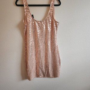 She Shininin Metallic Mini Dress